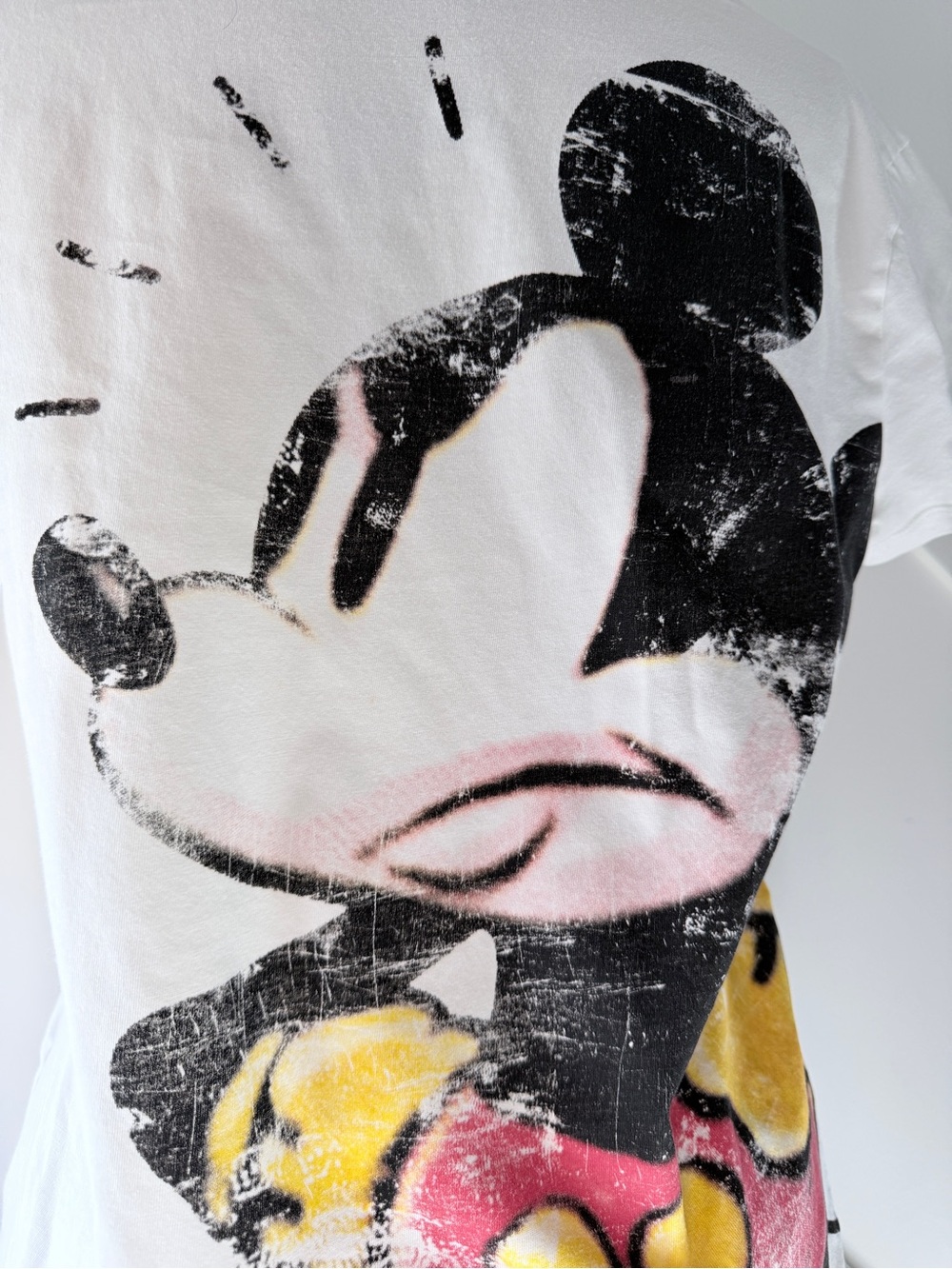 Desigual Disney Mickey Mouse Graphic T Shirt White Pop Art Tee Approx Small - Picture 10 of 14